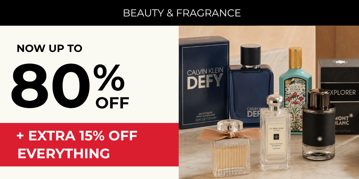 HURRY! ONE DAY ONLY NOW UP TO 80% OFF BEAUTY & FRAGRANCE +EXTRA 15% OFF EVERYTHING CODE: JUNE15