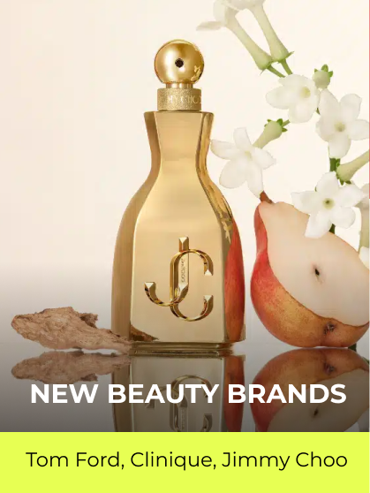 "NEW BEAUTY BRANDS TOM FORD, JIMMY CHOO, CLINIQUE"