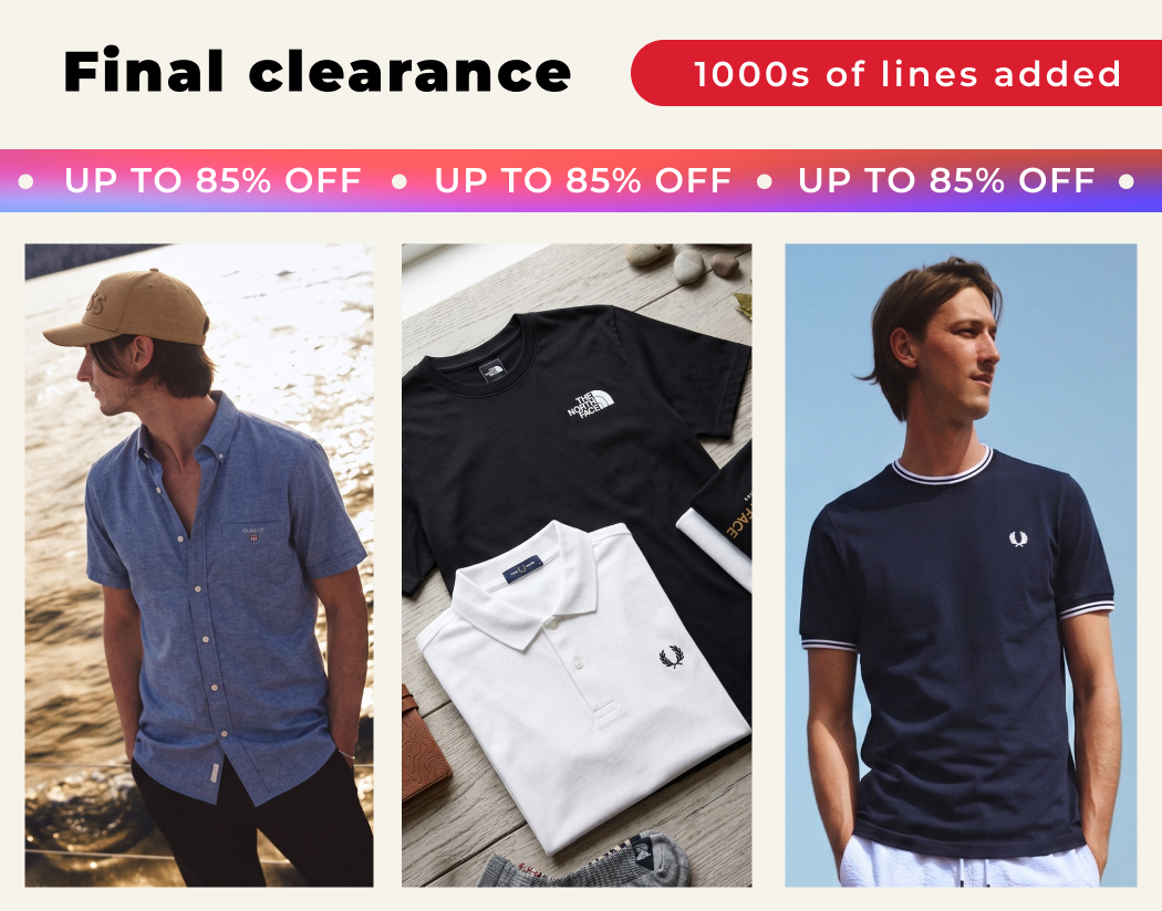 FINAL CLEARANCE UP TO 85% OFF 1000s of lines added 