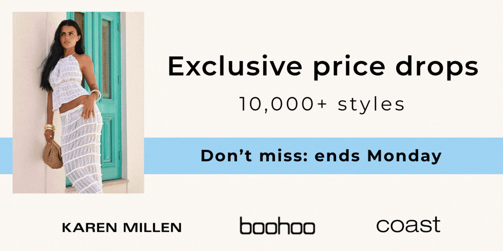 EXCLUSIVE PRICE DROPS 10,000+ STYLES DON'T MISS: ENDS MONDAY KAREN MILLEN BOOHOO COATS 