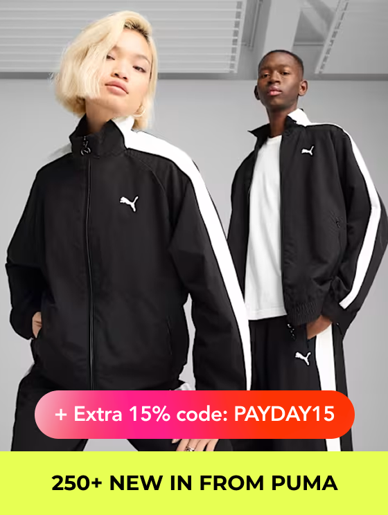 "250+ NEW IN FROM PUMA +15% OFF USE CODE: PAYDAY15"