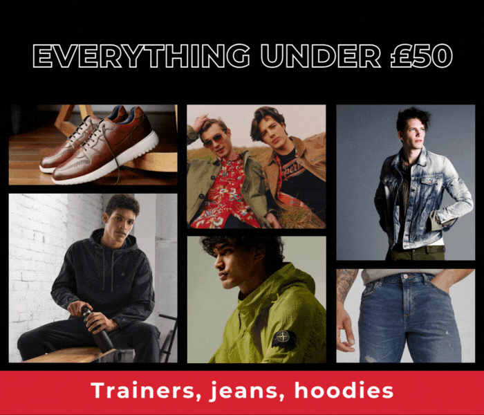 EVERYTHING UNDER £50 TRAINERS, JEANS, HOODIES
