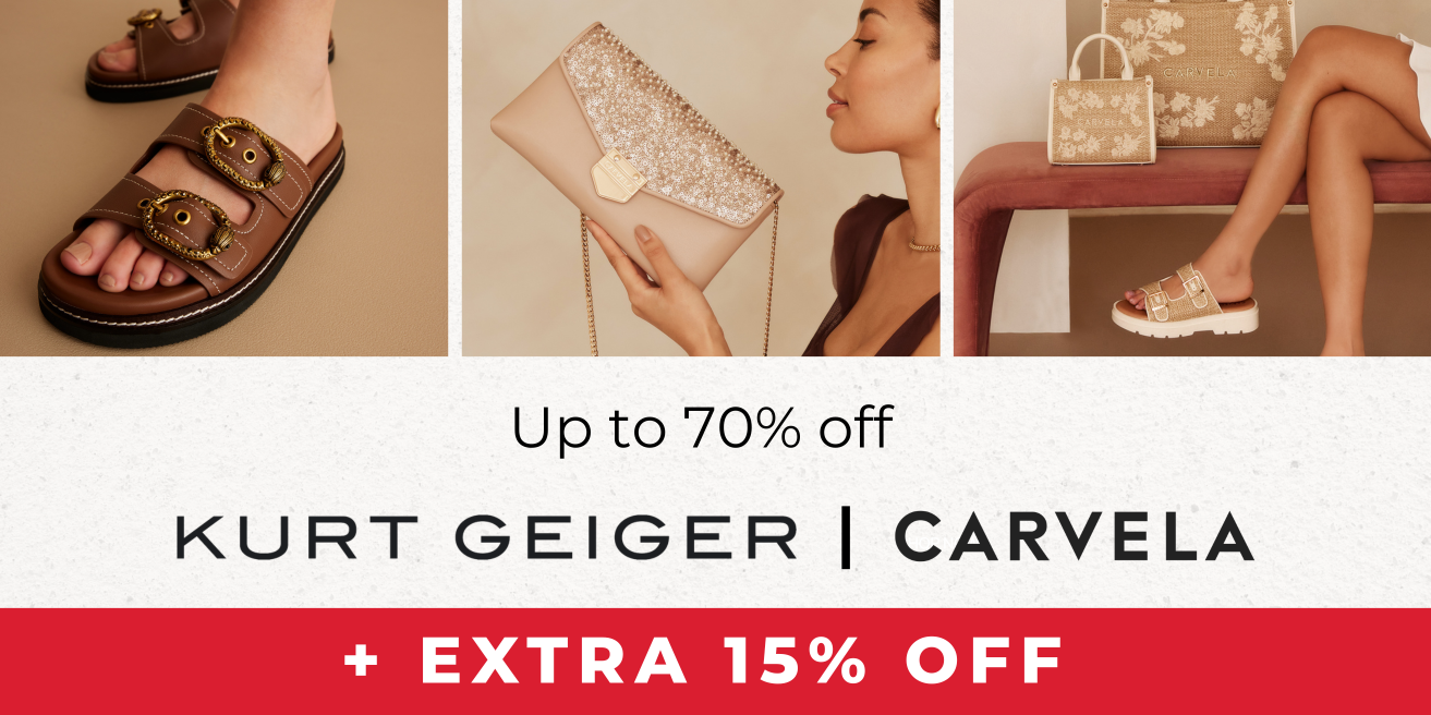 UP TO 70% OFF KURT GEIGER | CARVELA + EXTRA 15% 