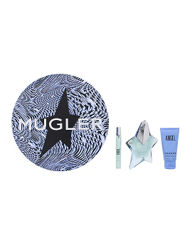 Mugler Angel Eau de Parfum 50ml, Eau de Parfum 10ml Travel Spray + Body Lotion 50ml Gift Set