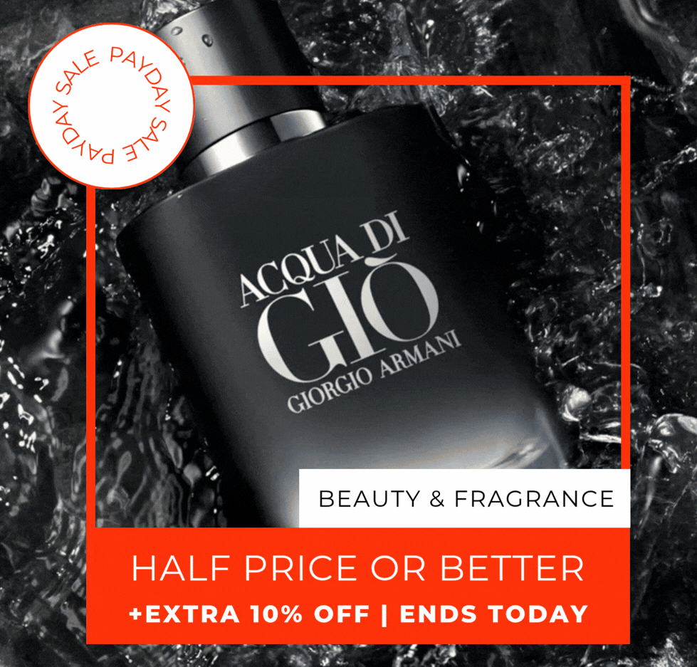 HALF PRICE OR BETTER BEAUTY & FRAGRANCE +EXTRA 10% OFF CODE: PAYDAY ENDS TODAY 
