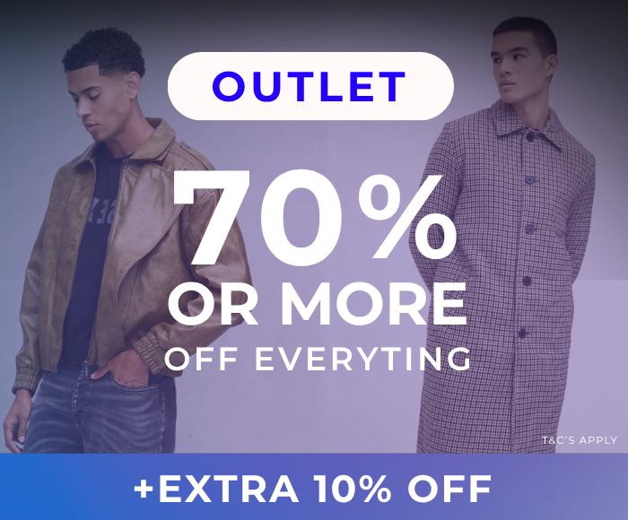 OUTLET 70% & OVER OFF
