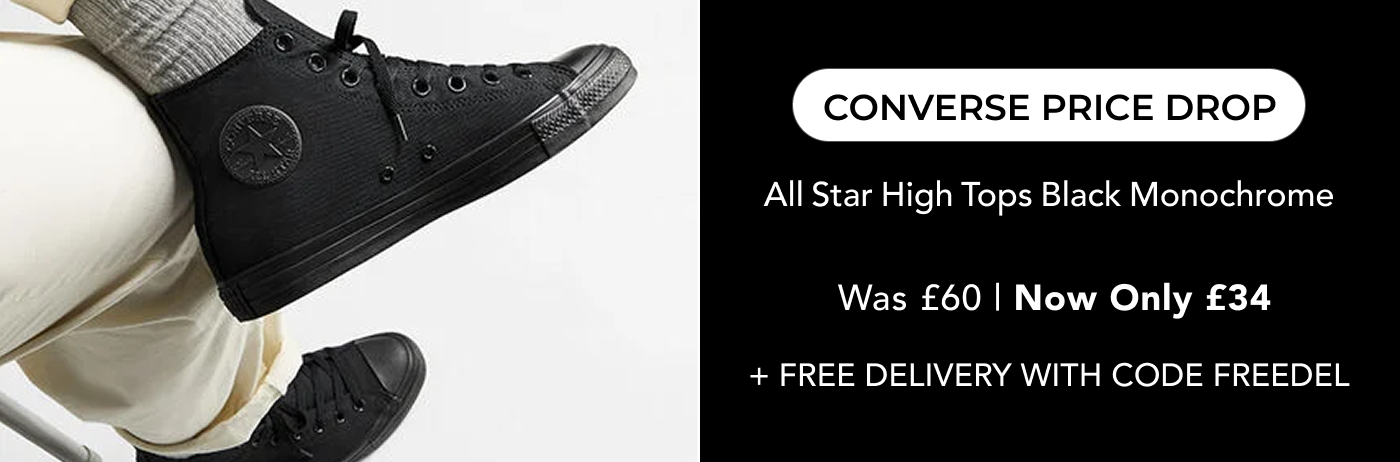 Black Converse NOW only £36