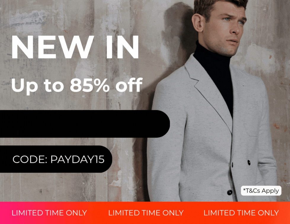 NEW IN Up to 85% Off +EXTRA 15% OFF EVERYTHING | CODE:PAYDAY15 *T&Cs Apply