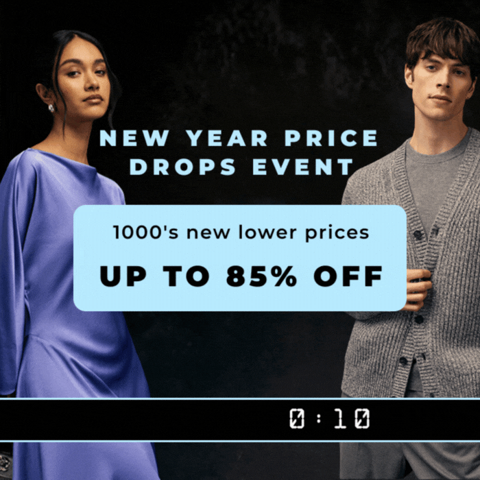 NEW YEAR PRICE DROPS EVENT 1000S NEW LOWER PRICES UP TO 85% OFF ENDS TONIGHT