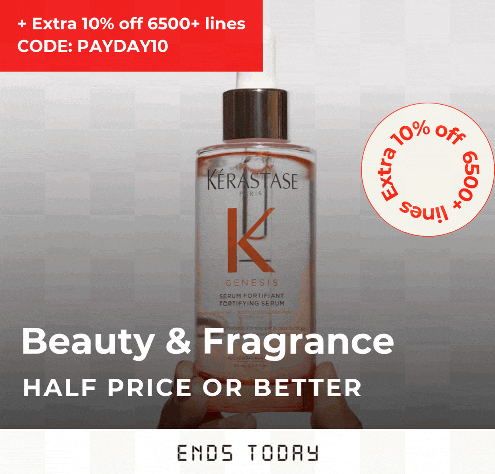 BEAUTY & FRAGRANCE HALF PRICE OR BETTER EXTRA 10% OFF CODE PAYDAY ENDS TODAY