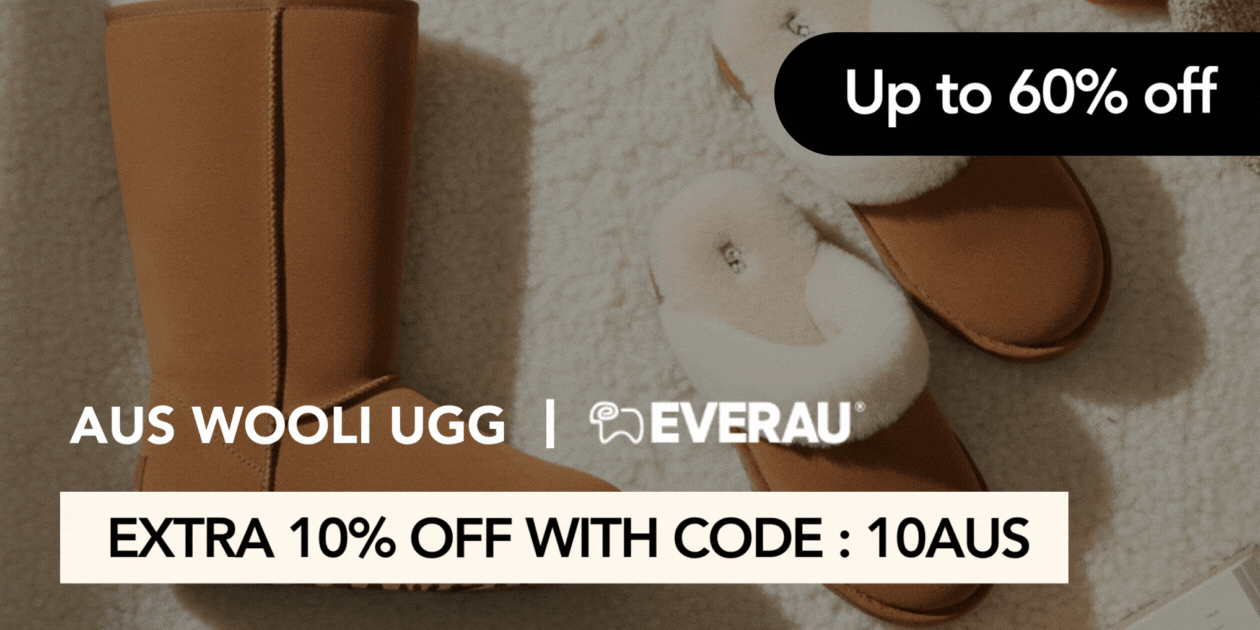 AUS WOOLI UGG EVER AU UP TO 60% OFF +EXTRA 10% OFF CODE: 10AUS