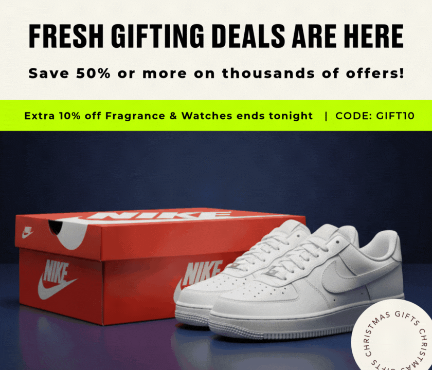 FRESH GIFTING DEALS ARE HERE SAVE 50% OR MORE ON TOUSANDS OF OFFERS +EXTRA 10% OFF FRAGRANCE AND WATCHES ENDS TODAY CODE: GIFT10