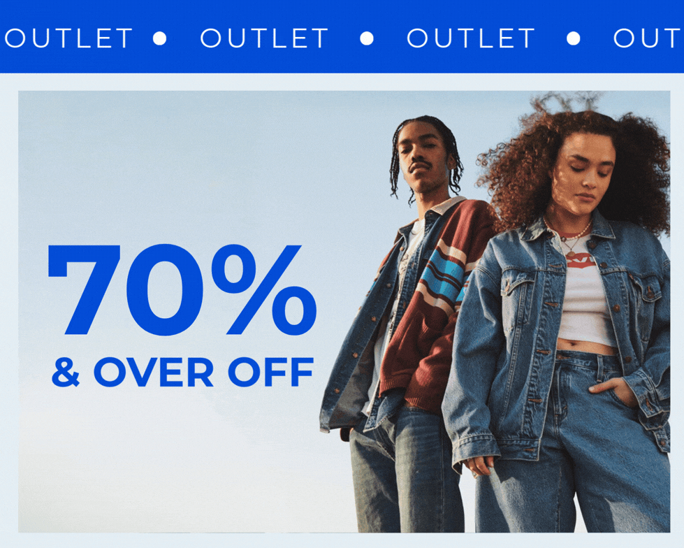OUTLET 70% & OVER OFF