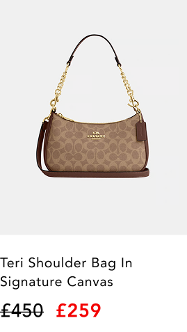 Teri Shoulder Bag in Signature Canvas with Chain Strap