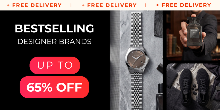 UP TO 65% OFF DESIGNER BRANDS + FREE DELIVERY