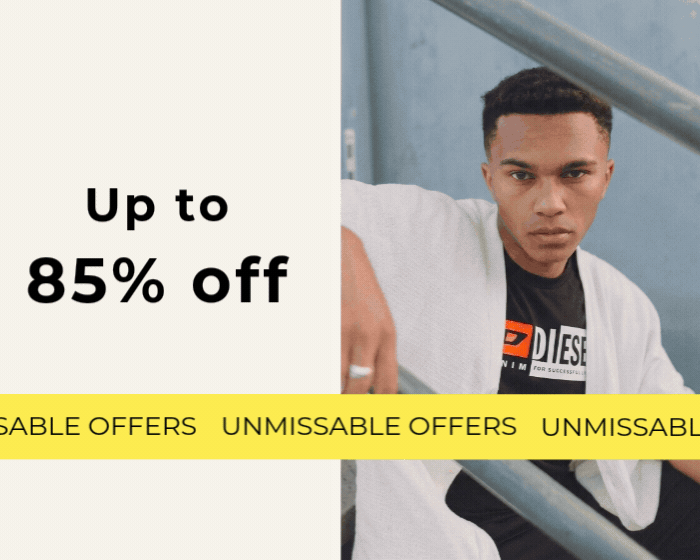 UNMISSABLE OFFERS UP TO 85% OFF