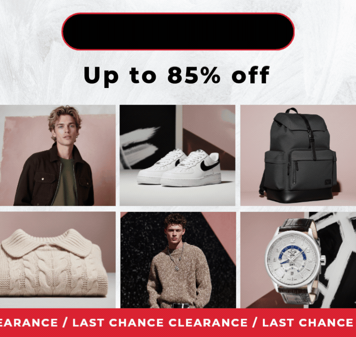 FINAL CLEARANCE UP TO 85% OFF 100S OF NEW OFFERS 