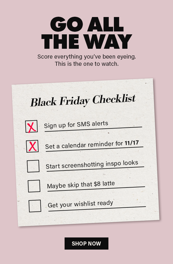 Black Friday Checklist