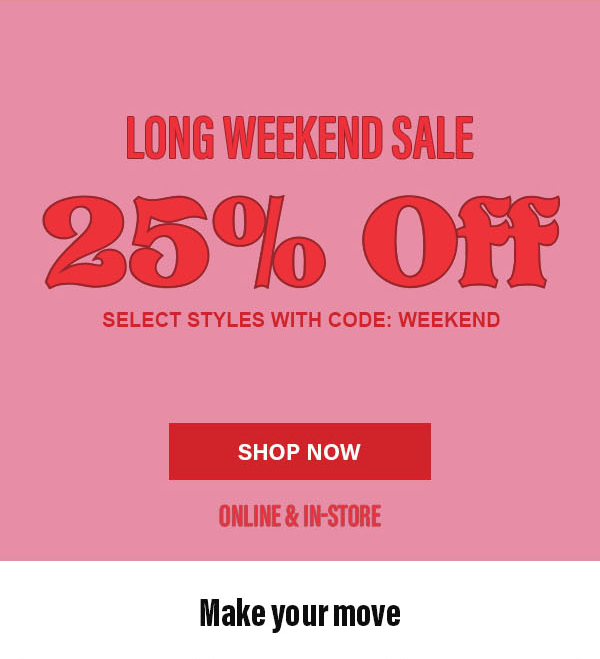 Long Weekend Sale