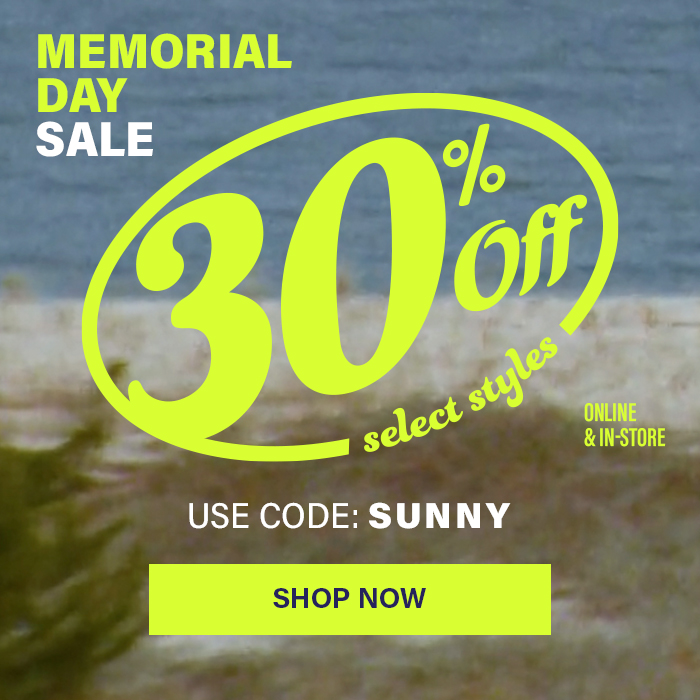 30% off select styles