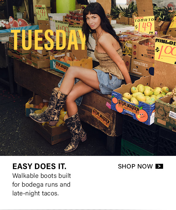 Cambria Top, Simona Denim Skirt, Albany Boot
