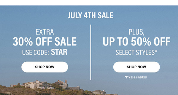 Extra 30% Off Sale Plus Up To 50% Off Select Styles