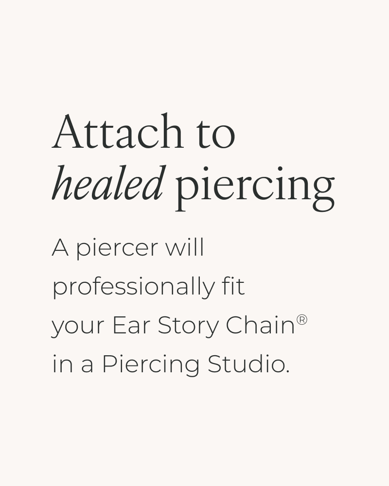 Attach to healed piercing