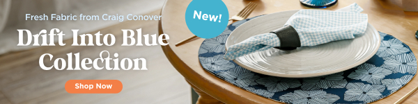 Fresh Fabric from Craig Conover: Drift Into Blue Collection. Shop now.