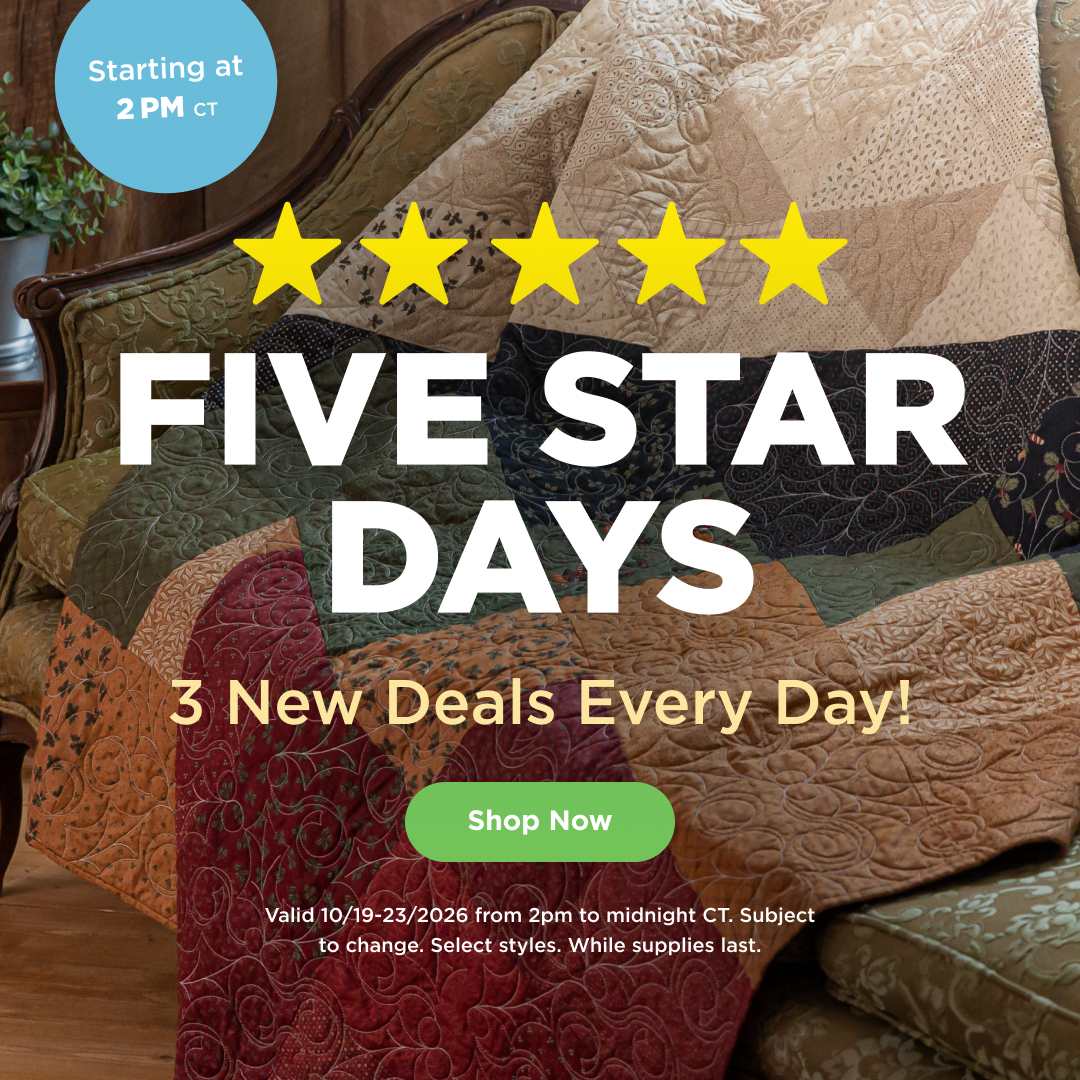 5 Star Deals! 3 new offers daily. Valid 10/21/2026 while supplies last. Subject to change. Select styles. Shop now