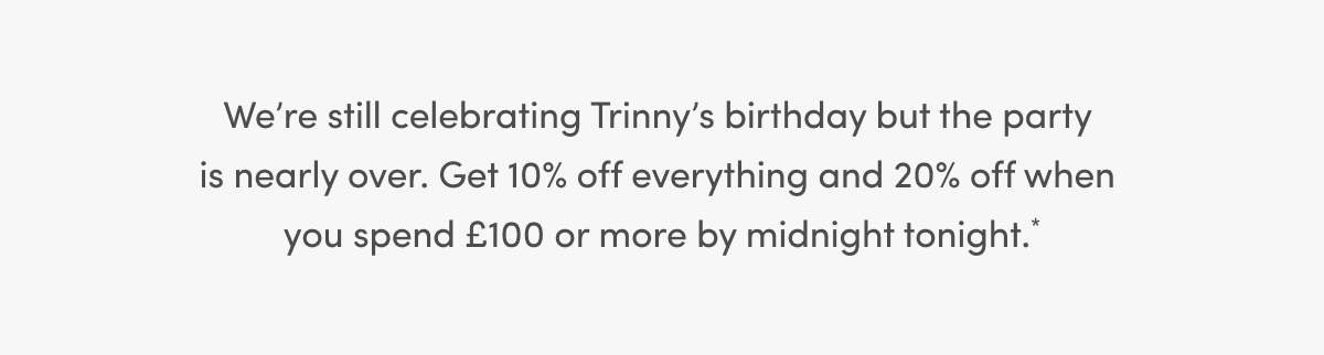 Up to 20% off - Ends tonight