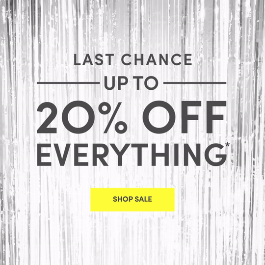 Up to 20% off - Ends tonight