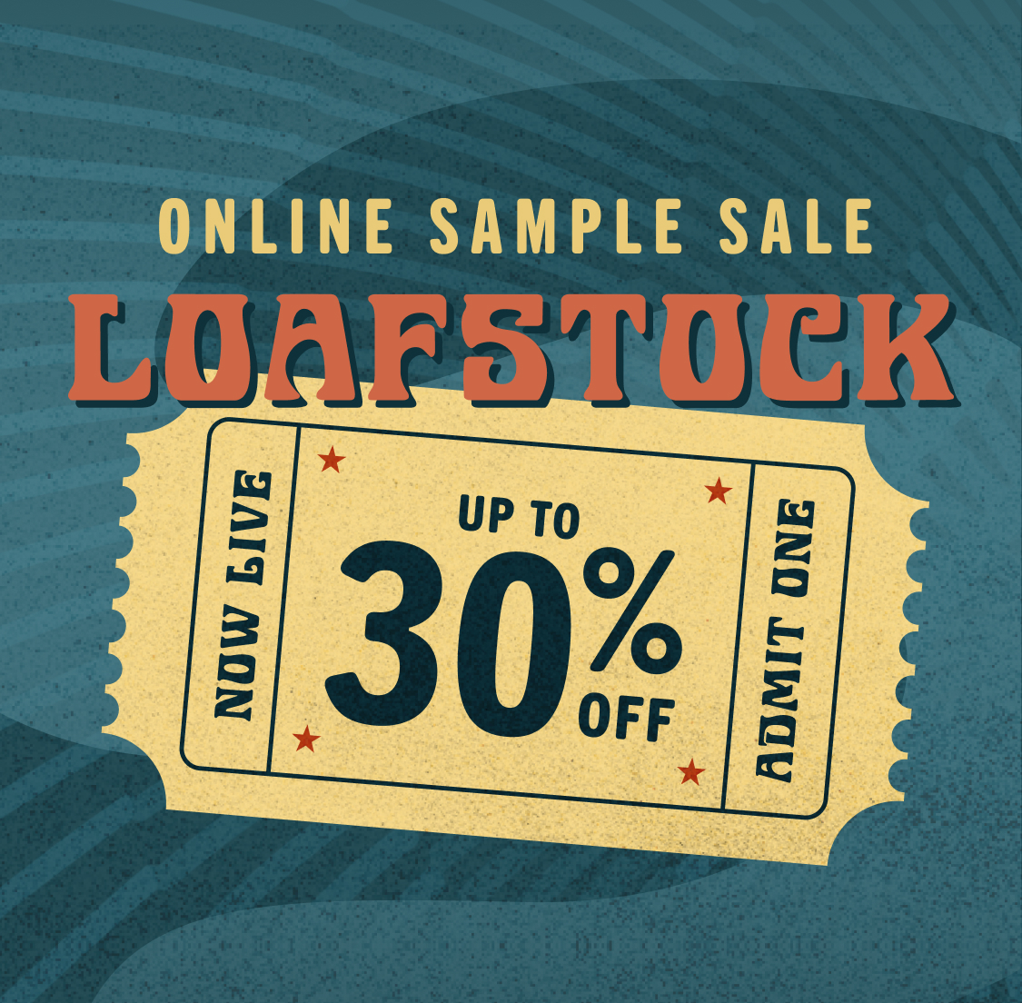 Sample Sale now live - up to 30% off