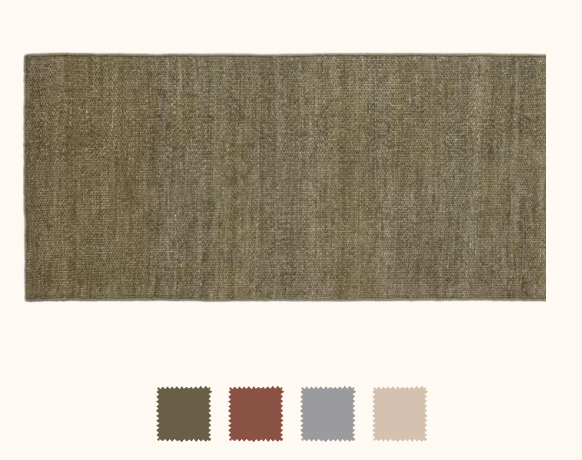 Twisty jute runner
