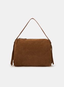 Double Strap Suede Bag