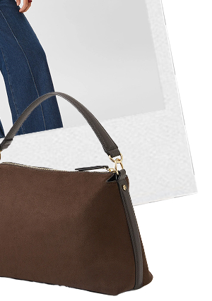 Suedette Handbag Brown