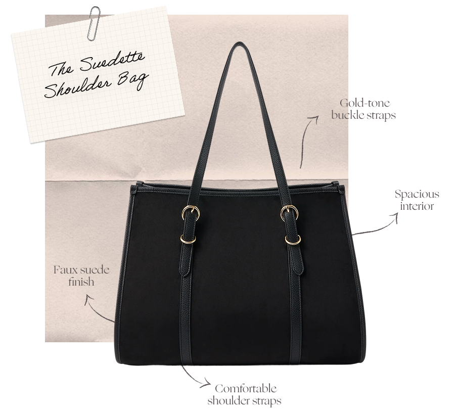 Suedette Shoulder Bag