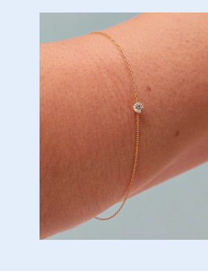 Lab Grown Diamond 0.1ct Chain Bracelet 9ct Gold