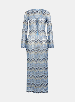 Zigzag Crochet Maxi Dress Multi