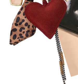 Leopard Heart Bag Charm