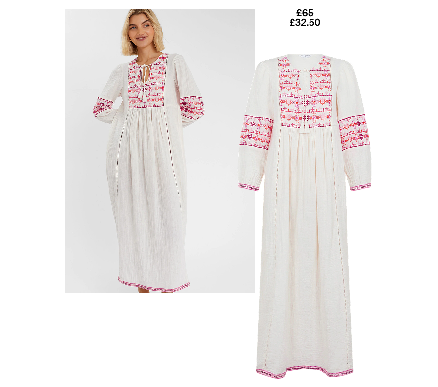 Embroidered Maxi Dress