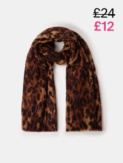 Leopard Print Blanket Scarf