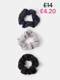 3-Pack Stud Hair Scrunchies