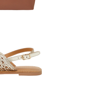 Cross Strap Sandals Gold