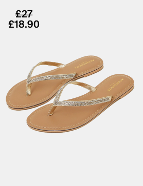 Daniella Beaded Flip-Flops White