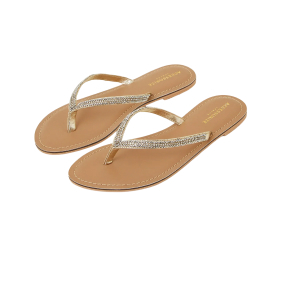 Daniella Beaded Flip Flops White