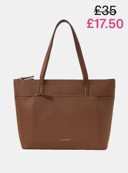 Classic Pocket Tote Bag Tan