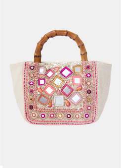 Mirror Embellished Handbag
