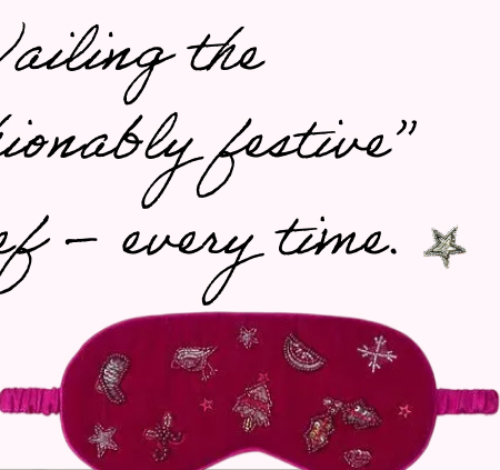 Christmas Embellished Velvet Eye Mask