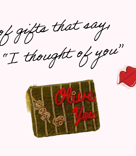 Olive You Velvet Pouch