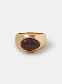 Resin Stone Ring Brown